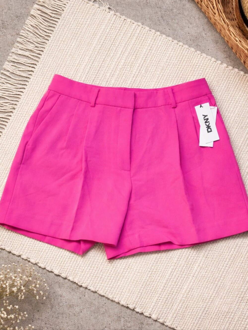 DKNY Womens Dress Shorts. NWT.  Pink. Sz. 10